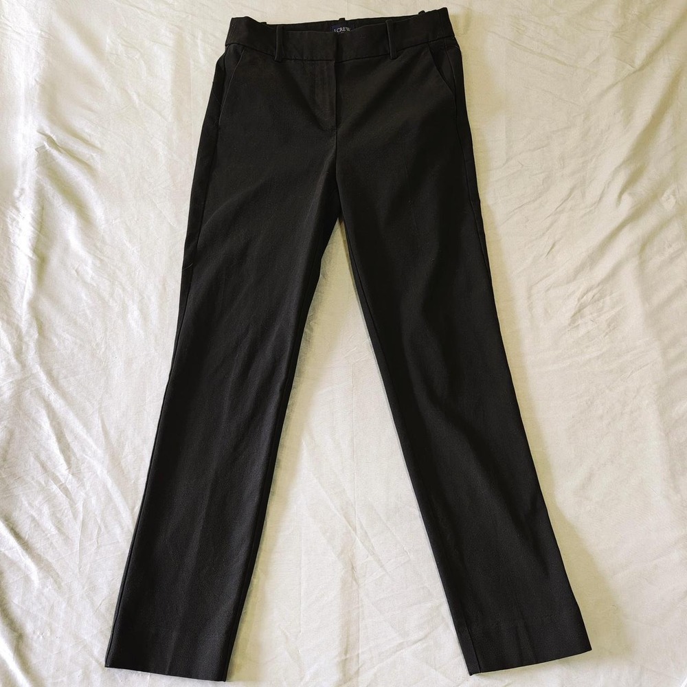 J.Crew Ruby Pant Black Stretch Tailored Ankle Trousers Womens Size 0